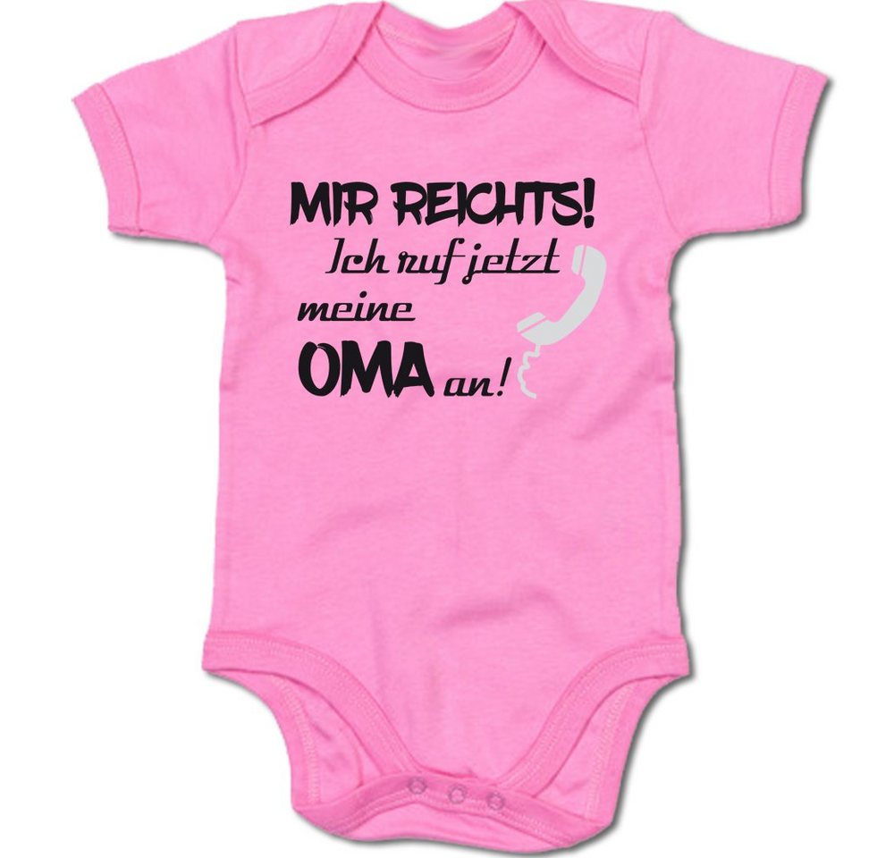 G-graphics Kurzarmbody Mir reichts! Ich ruf jetzt meine Oma an! Baby Body mit Spruch / Motiv / Aufdruck • für/von Oma & Opa von G-graphics
