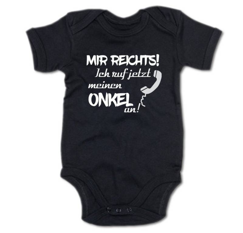 G-graphics Kurzarmbody Mir reichts! Ich ruf jetzt meinen Onkel an! Baby Body mit Spruch / Motiv / Aufdruck • für/von Tante & Onkel von G-graphics