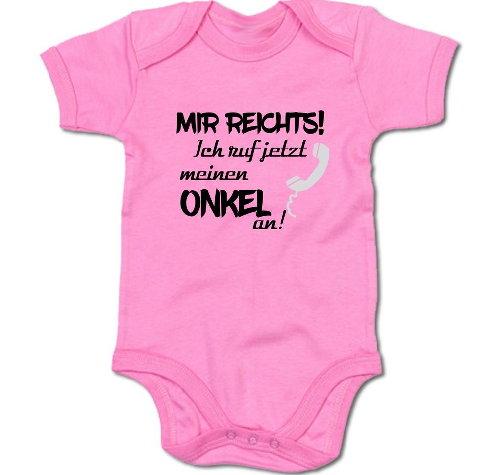 G-graphics Kurzarmbody Mir reichts! Ich ruf jetzt meinen Onkel an! Baby Body mit Spruch / Motiv / Aufdruck • für/von Tante & Onkel von G-graphics