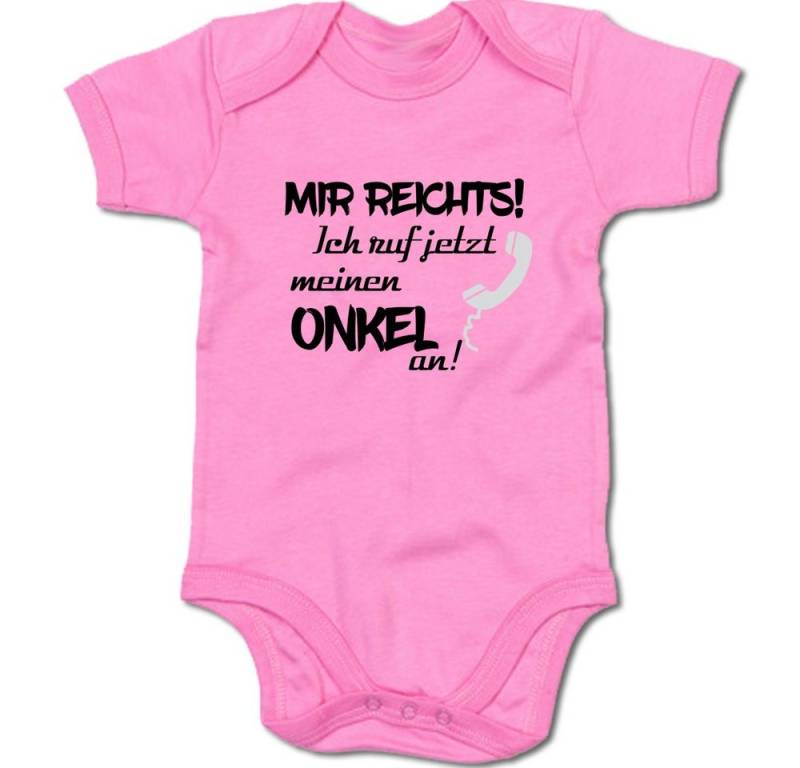 G-graphics Kurzarmbody Mir reichts! Ich ruf jetzt meinen Onkel an! Baby Body mit Spruch / Motiv / Aufdruck • für/von Tante & Onkel von G-graphics