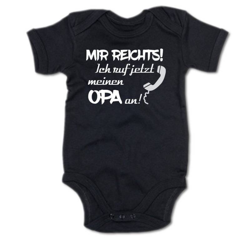 G-graphics Kurzarmbody Mir reichts! Ich ruf jetzt meinen Opa an! Baby Body mit Spruch / Motiv / Aufdruck • für/von Oma & Opa von G-graphics