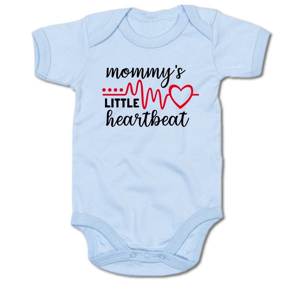 G-graphics Kurzarmbody Mommys little heartbeat Baby Body mit Spruch / Motiv / Aufdruck • zur Geburt / Babyparty von G-graphics