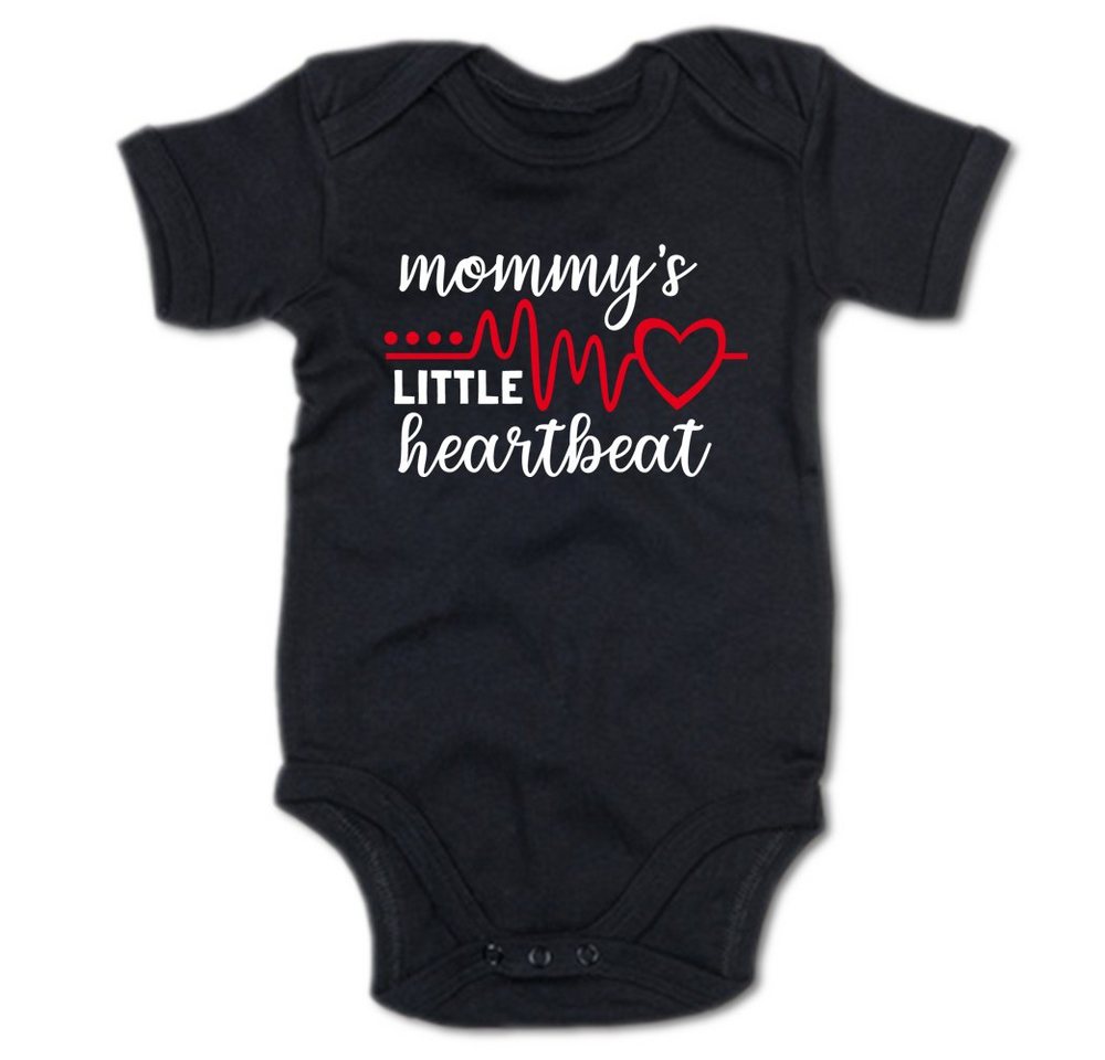 G-graphics Kurzarmbody Mommys little heartbeat Baby Body mit Spruch / Motiv / Aufdruck • zur Geburt / Babyparty von G-graphics