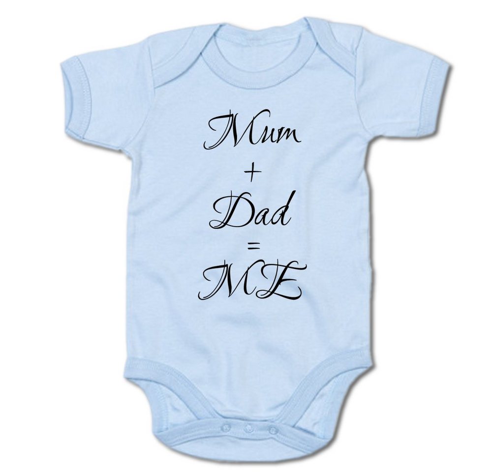 G-graphics Kurzarmbody Mum + Dad = ME Baby Body mit Spruch / Motiv / Aufdruck • zur Geburt / Babyparty von G-graphics