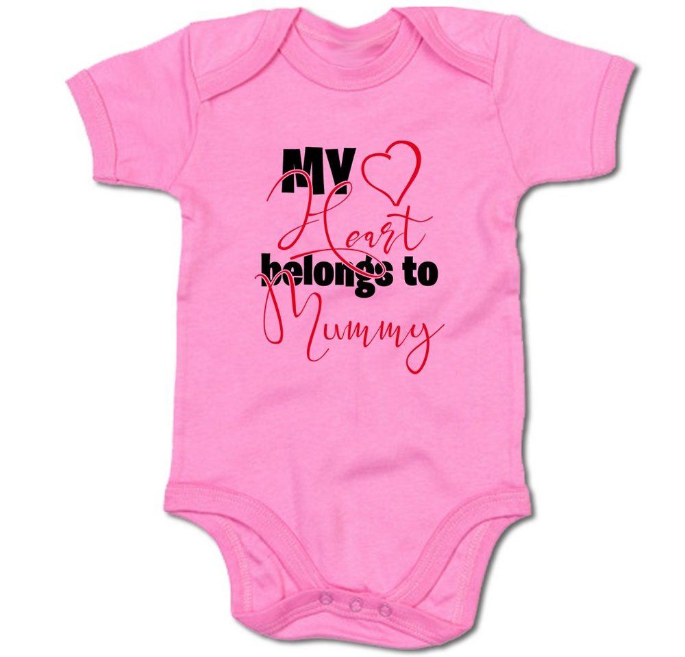 G-graphics Kurzarmbody Baby Body - My Heart belongs to Mummy mit Spruch / Sprüche • Babykleidung • Geschenk zum Muttertag / zur Geburt / Taufe / Babyshower / Babyparty • Strampler von G-graphics