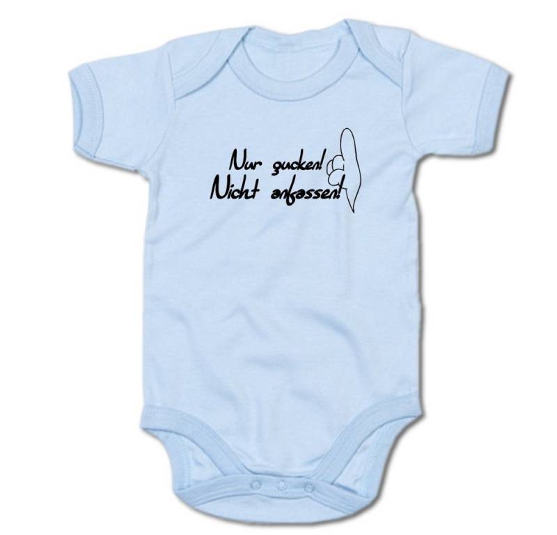 G-graphics Kurzarmbody Nur gucken! Nicht anfassen! Baby Body mit Spruch / Motiv / Aufdruck • als Geschenk von G-graphics