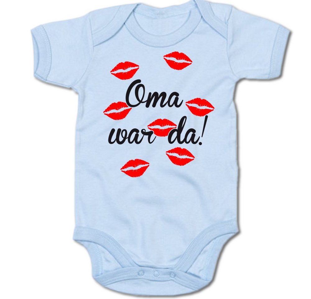 G-graphics Kurzarmbody Oma war da! Baby Body mit Spruch / Motiv / Aufdruck • für/von Oma & Opa von G-graphics
