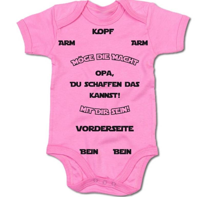 G-graphics Kurzarmbody Opa, Du schaffen das kannst! Möge die Macht mit Dir sein! Baby Body mit Spruch / Motiv / Aufdruck • für/von Oma & Opa von G-graphics