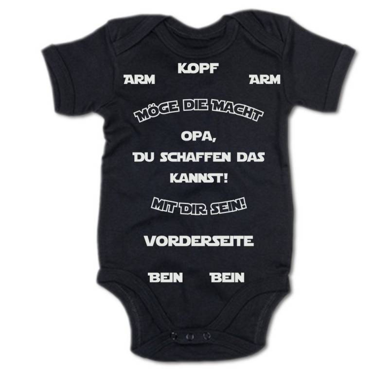 G-graphics Kurzarmbody Opa, Du schaffen das kannst! Möge die Macht mit Dir sein! Baby Body mit Spruch / Motiv / Aufdruck • für/von Oma & Opa von G-graphics
