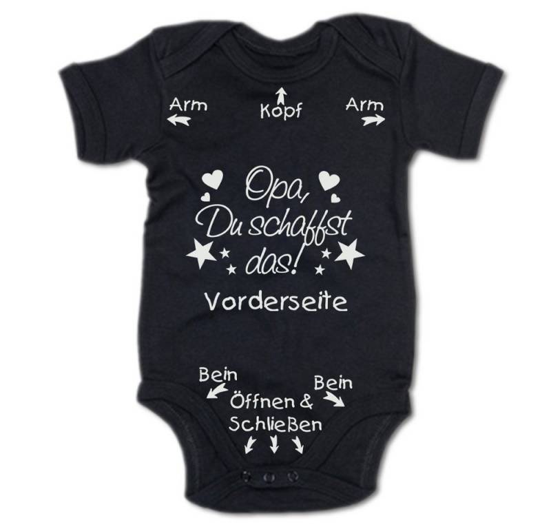 G-graphics Kurzarmbody Opa, Du schaffst das! Baby Body mit Spruch / Motiv / Aufdruck • für/von Oma & Opa von G-graphics