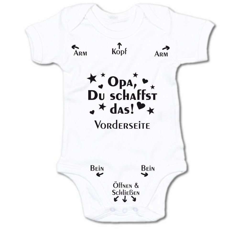 G-graphics Kurzarmbody Baby Body - Opa, Du schaffst das! mit Spruch / Sprüche • Babykleidung • Geschenk zur Geburt / Taufe / Babyshower / Babyparty • Strampler von G-graphics