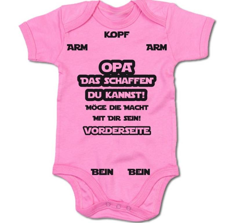 G-graphics Kurzarmbody Opa, das schaffen du kannst! Möge die Macht mit Dir sein! Baby Body mit Spruch / Motiv / Aufdruck • für/von Oma & Opa von G-graphics