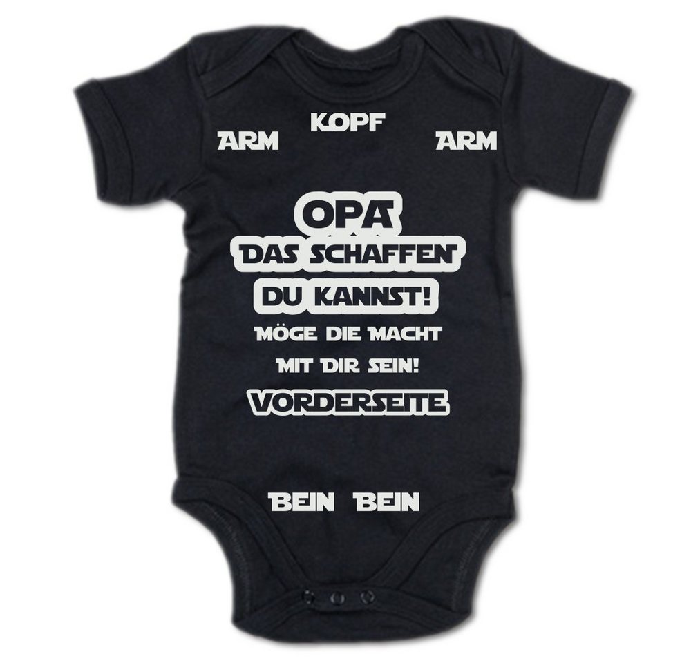 G-graphics Kurzarmbody Opa, das schaffen du kannst! Möge die Macht mit Dir sein! Baby Body mit Spruch / Motiv / Aufdruck • für/von Oma & Opa von G-graphics