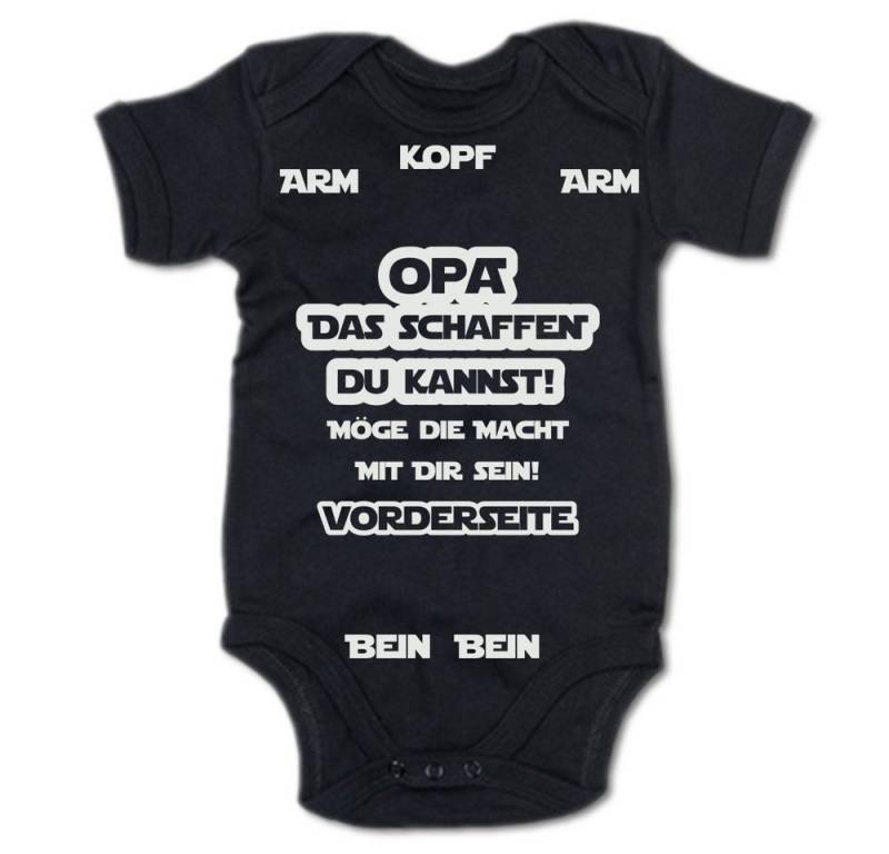 G-graphics Kurzarmbody Opa, das schaffen du kannst! Möge die Macht mit Dir sein! Baby Body mit Spruch / Motiv / Aufdruck • für/von Oma & Opa von G-graphics