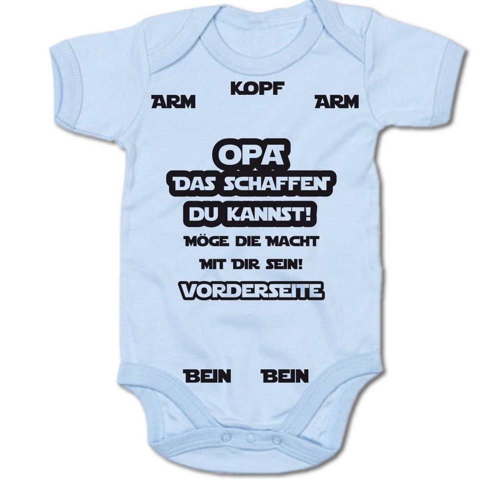 G-graphics Kurzarmbody Opa, das schaffen du kannst! Möge die Macht mit Dir sein! Baby Body mit Spruch / Motiv / Aufdruck • für/von Oma & Opa von G-graphics