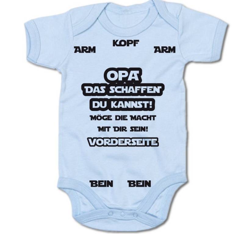 G-graphics Kurzarmbody Opa, das schaffen du kannst! Möge die Macht mit Dir sein! Baby Body mit Spruch / Motiv / Aufdruck • für/von Oma & Opa von G-graphics