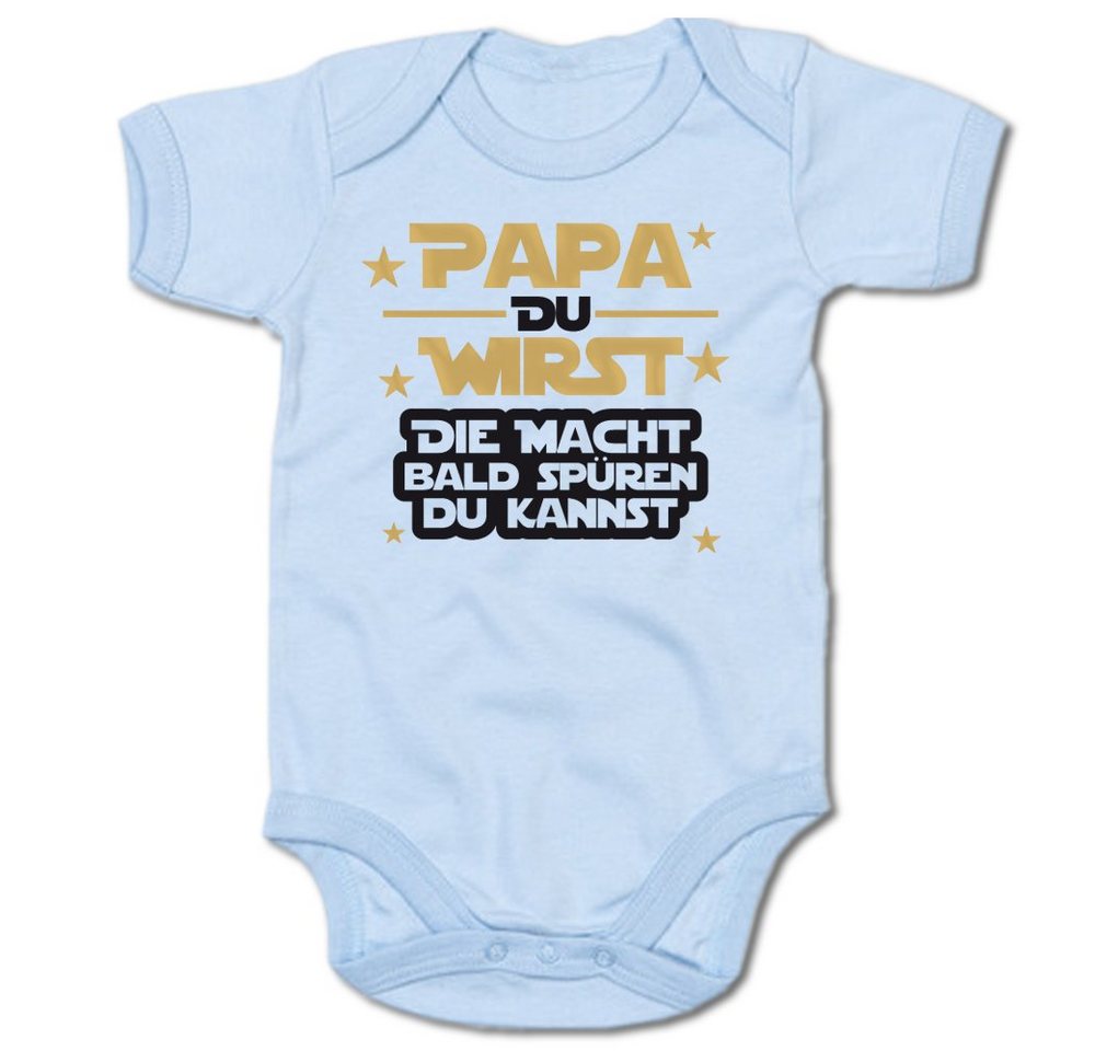 G-graphics Kurzarmbody Papa du wirst – Die Macht bald spüren du kannst Baby Body mit Spruch / Aufdruck • für den „Papa to be“ von G-graphics