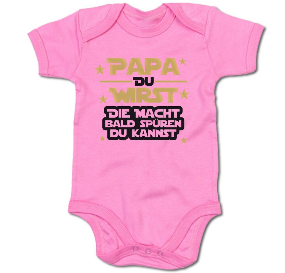 G-graphics Kurzarmbody Papa du wirst – Die Macht bald spüren du kannst Baby Body mit Spruch / Aufdruck • für den „Papa to be“ von G-graphics
