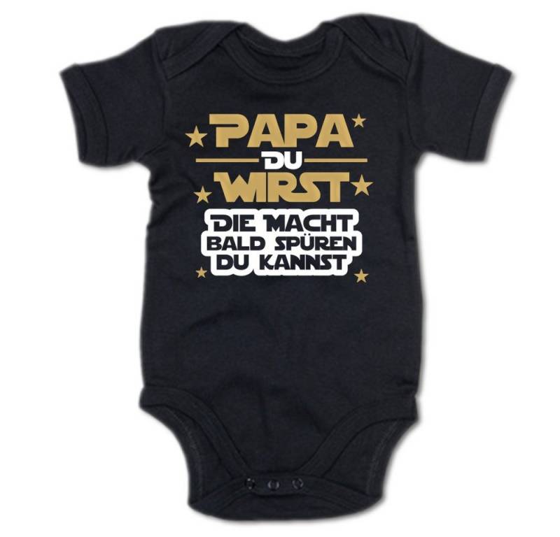 G-graphics Kurzarmbody Papa du wirst – Die Macht bald spüren du kannst Baby Body mit Spruch / Aufdruck • für den „Papa to be“ von G-graphics