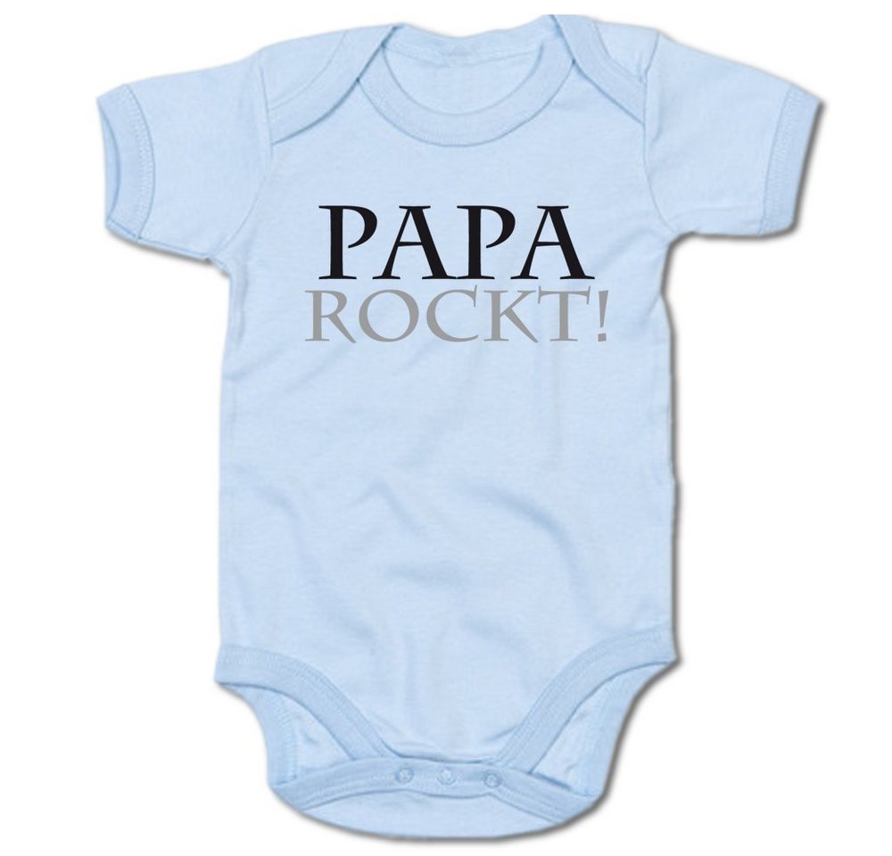 G-graphics Kurzarmbody Baby Body - Papa rockt! mit Spruch/Sprüche • Geschenk zur Geburt/Babyparty von G-graphics