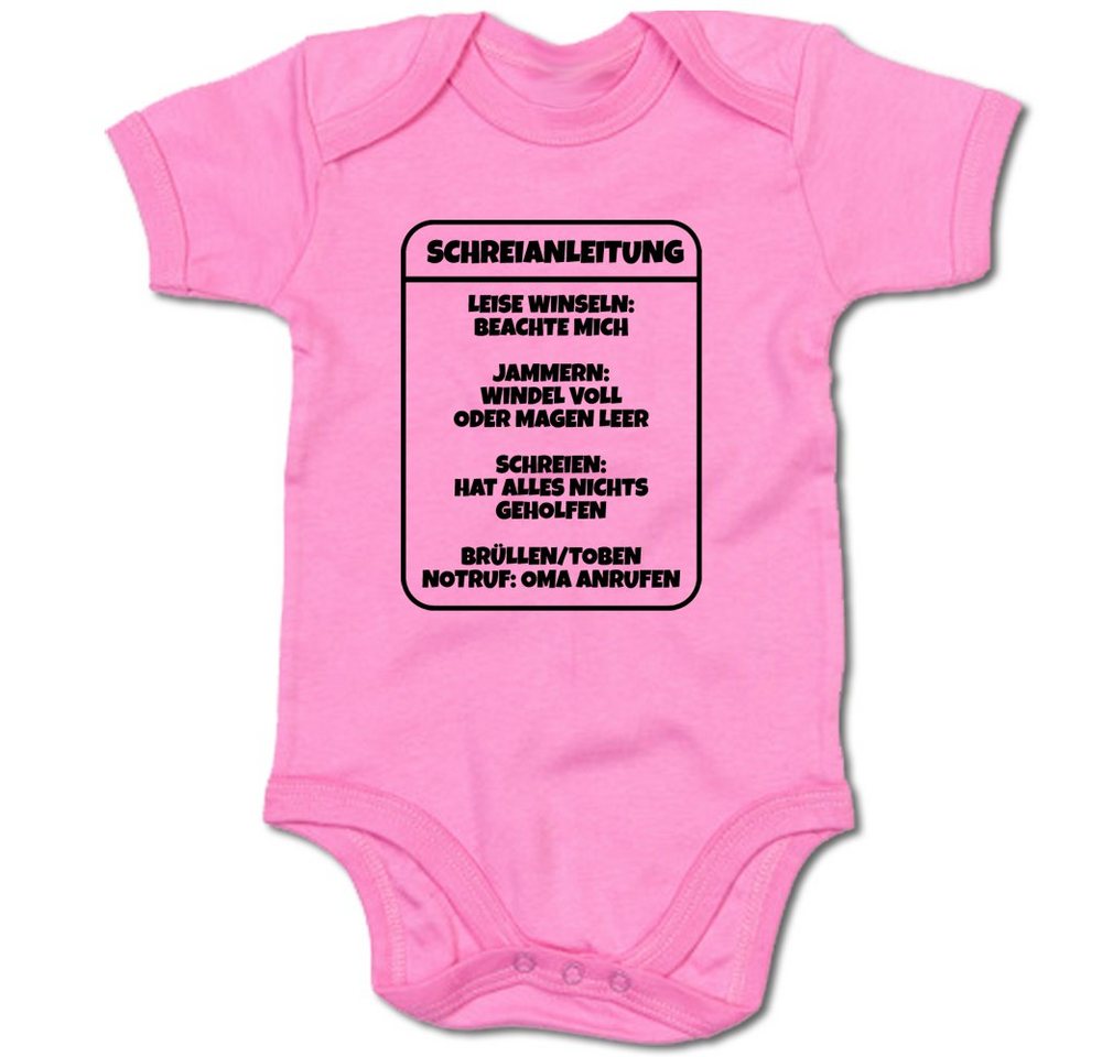 G-graphics Kurzarmbody Schreianleitung Baby Body mit Spruch / Motiv / Aufdruck • zur Geburt / Babyparty von G-graphics