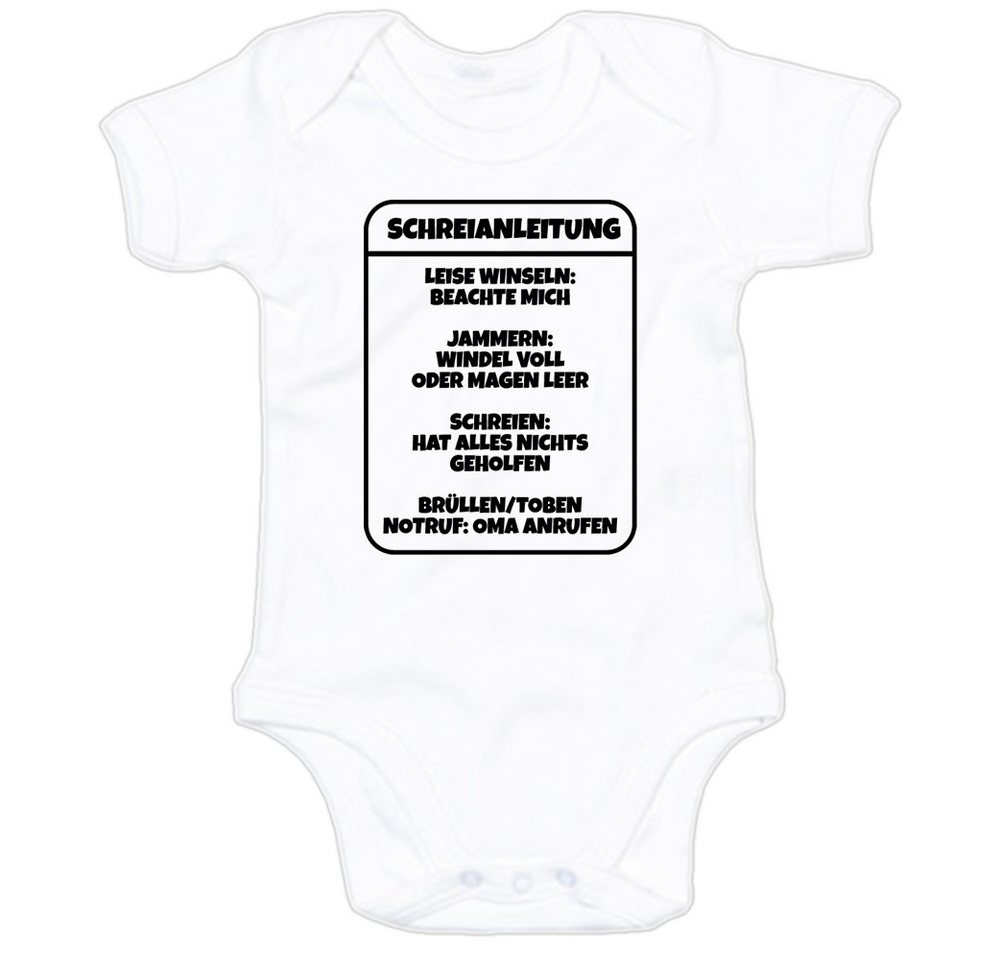 G-graphics Kurzarmbody Baby Body - Schreianleitung mit Spruch / Sprüche • Babykleidung • Geschenk zur Geburt / Taufe / Babyshower / Babyparty • Strampler von G-graphics