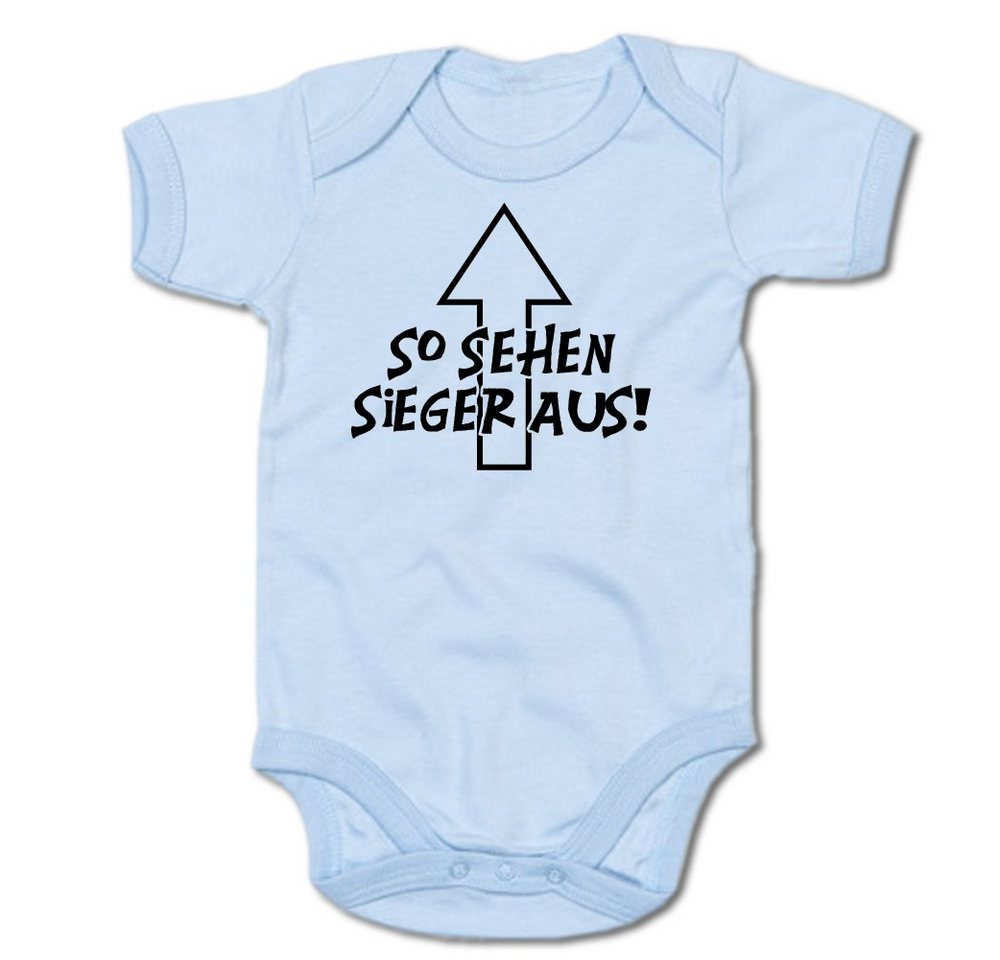 G-graphics Kurzarmbody So sehen Sieger aus Baby Body mit Spruch / Motiv / Aufdruck • zur Geburt / Babyparty von G-graphics
