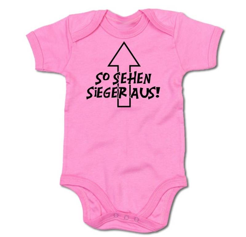 G-graphics Kurzarmbody So sehen Sieger aus Baby Body mit Spruch / Motiv / Aufdruck • zur Geburt / Babyparty von G-graphics
