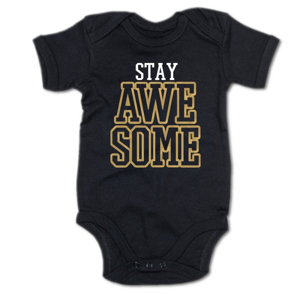 G-graphics Kurzarmbody Baby Body - Stay awesome mit Spruch / Sprüche • Babykleidung • Geschenk zur Geburt / Taufe / Babyshower / Babyparty • Strampler von G-graphics