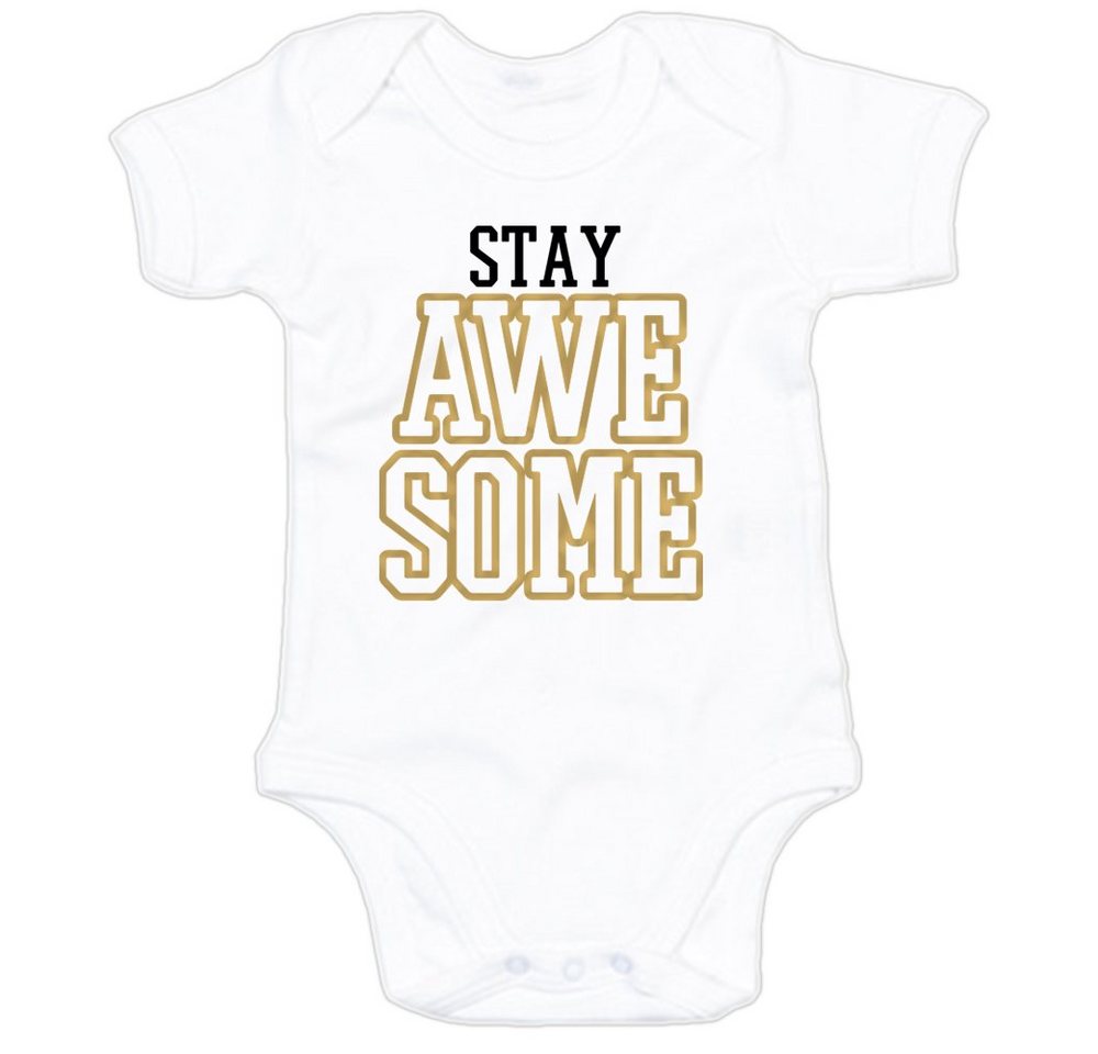 G-graphics Kurzarmbody Baby Body - Stay awesome mit Spruch / Sprüche • Babykleidung • Geschenk zur Geburt / Taufe / Babyshower / Babyparty • Strampler von G-graphics