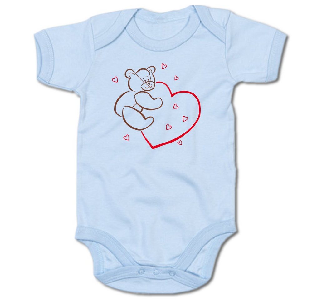 G-graphics Kurzarmbody Baby Body - Teddy mit Herz mit Spruch / Sprüche • Babykleidung • Geschenk zur Geburt / Taufe / Babyshower / Babyparty • Strampler von G-graphics