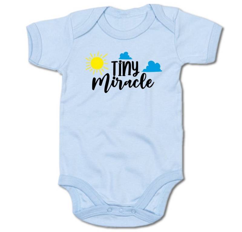 G-graphics Kurzarmbody Tiny Miracle Baby Body mit Spruch / Motiv / Aufdruck • zur Geburt / Babyparty von G-graphics
