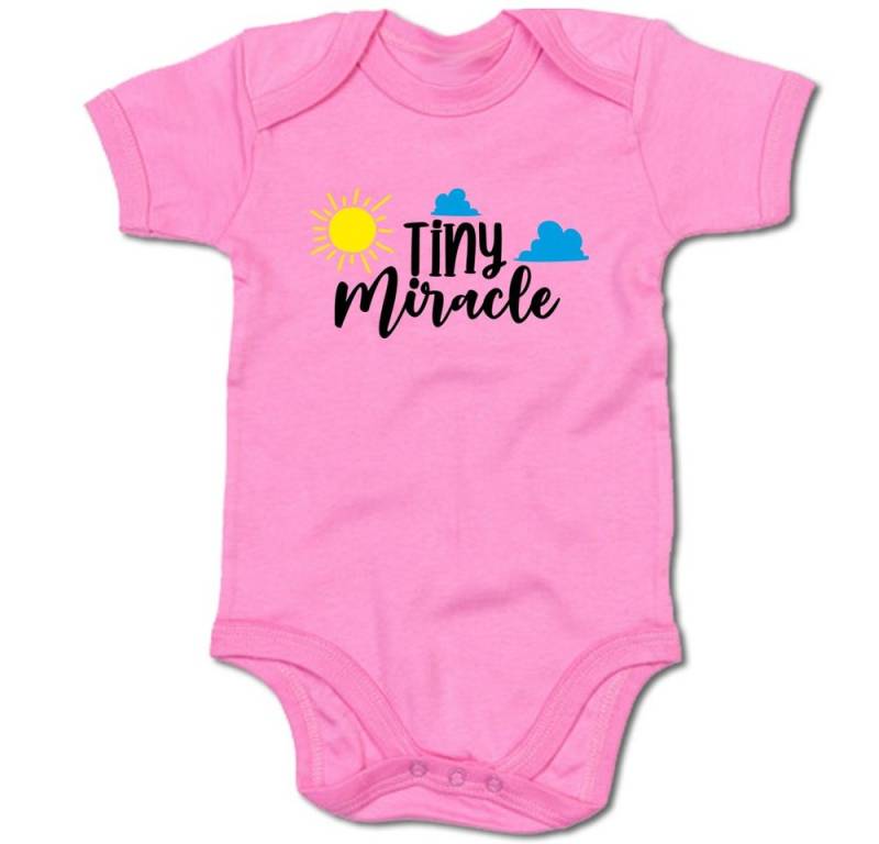 G-graphics Kurzarmbody Tiny Miracle Baby Body mit Spruch / Motiv / Aufdruck • zur Geburt / Babyparty von G-graphics