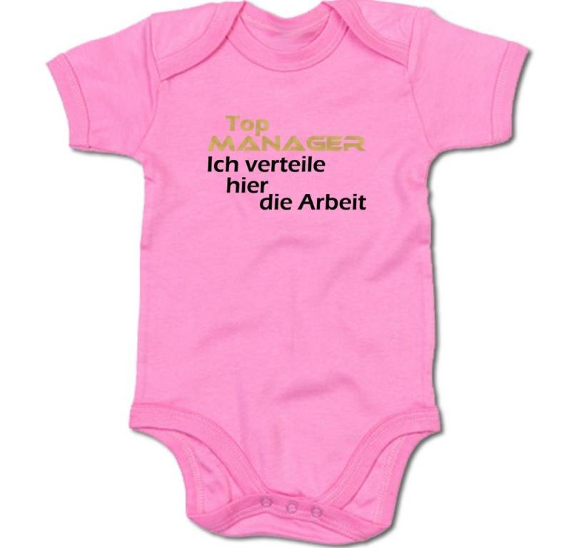 G-graphics Kurzarmbody Top Manager - ich verteile hier die Arbeit Baby Body mit Spruch / Motiv / Aufdruck von G-graphics