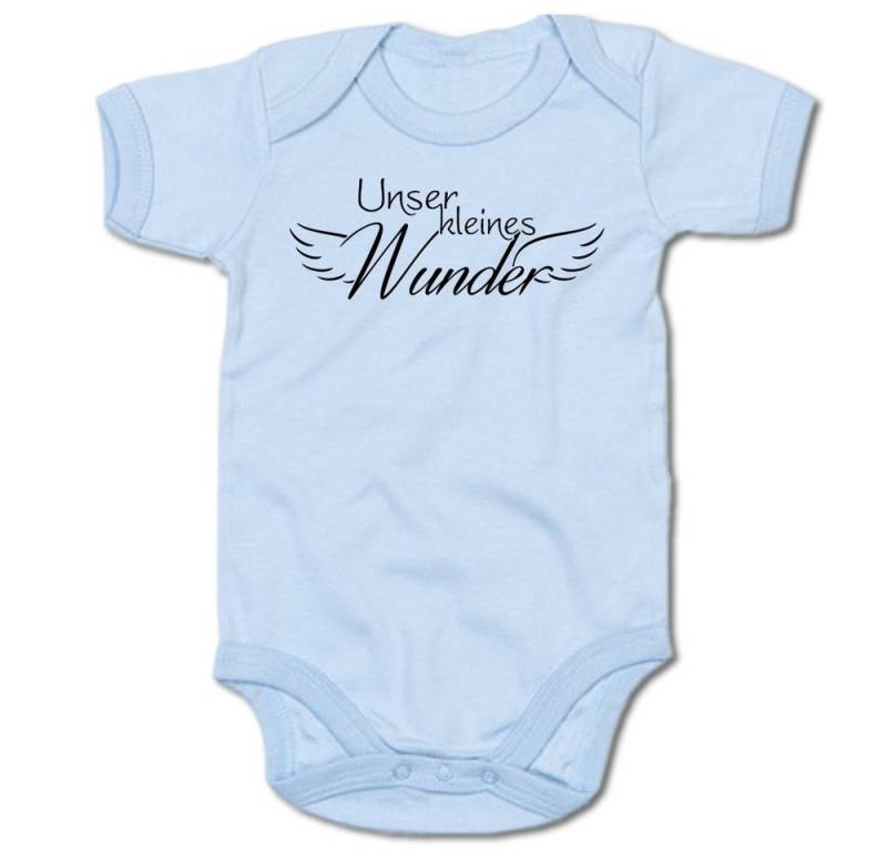 G-graphics Kurzarmbody Unser kleines Wunder Baby Body mit Spruch / Motiv / Aufdruck • zur Geburt / Babyparty von G-graphics