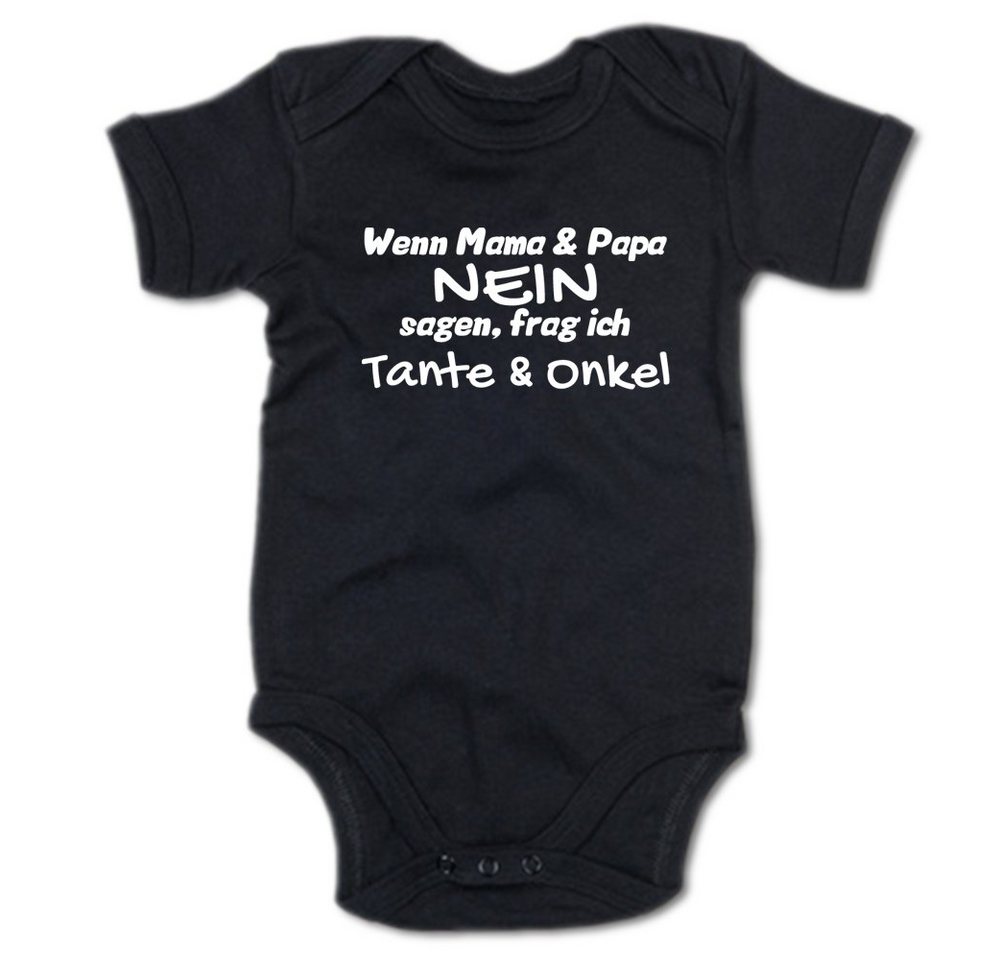 G-graphics Kurzarmbody Baby Body - Wenn Mama & Papa NEIN sagen, frag ich Tante & Onkel mit Spruch / Sprüche • Babykleidung • Geschenk zur Geburt / Taufe / Babyshower / Babyparty • Strampler von G-graphics