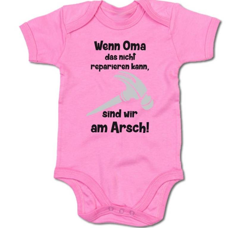 G-graphics Kurzarmbody Wenn Oma das nicht reparieren kann, sind wir am Arsch! Baby Body mit Spruch / Motiv / Aufdruck • für/von Oma & Opa von G-graphics