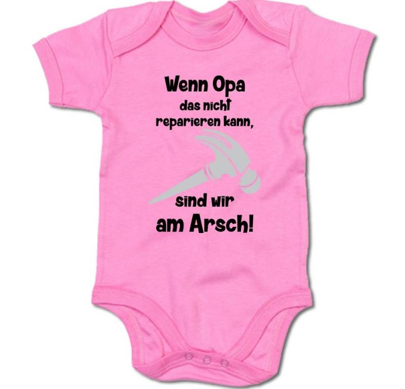 G-graphics Kurzarmbody Wenn Opa das nicht reparieren kann, sind wir am Arsch! Baby Body mit Spruch / Motiv / Aufdruck • für/von Oma & Opa von G-graphics