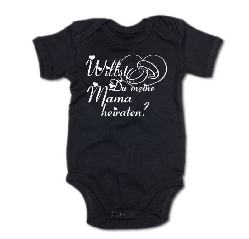 G-graphics Kurzarmbody Willst Du meine Mama heiraten? Baby Body mit Spruch / Motiv / Aufdruck • als Heiratsantrag von G-graphics