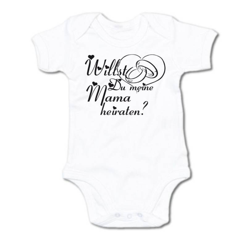 G-graphics Kurzarmbody Willst Du meine Mama heiraten? Baby Body mit Spruch / Motiv / Aufdruck • als Heiratsantrag von G-graphics