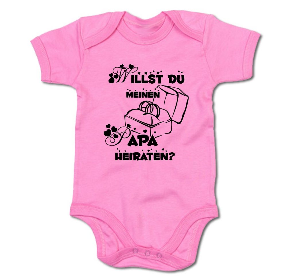 G-graphics Kurzarmbody Willst Du meinen Papa heiraten? Baby Body mit Spruch / Motiv / Aufdruck • als Heiratsantrag von G-graphics