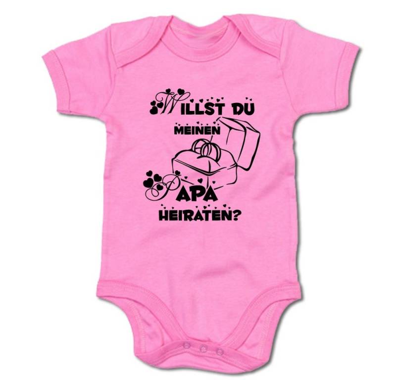 G-graphics Kurzarmbody Willst Du meinen Papa heiraten? Baby Body mit Spruch / Motiv / Aufdruck • als Heiratsantrag von G-graphics