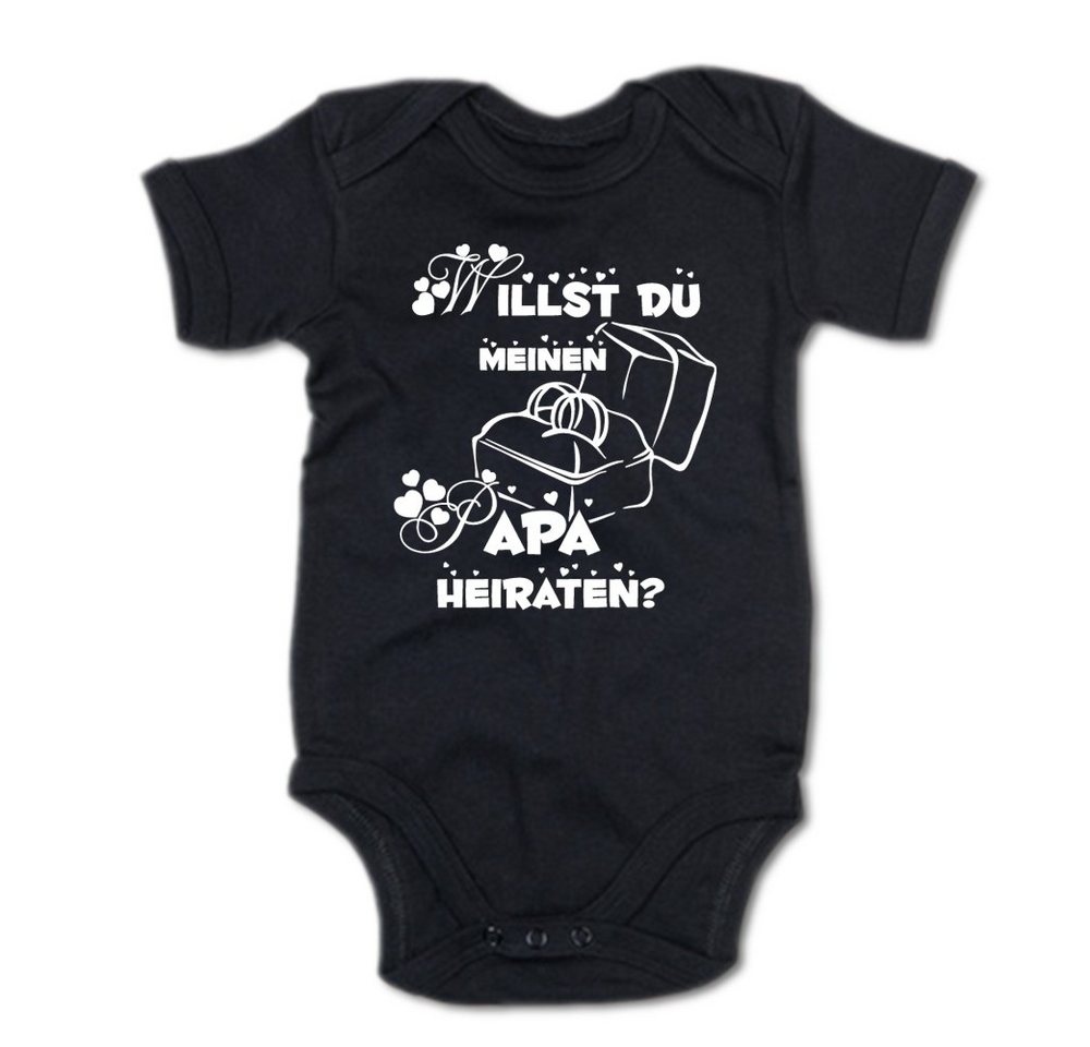 G-graphics Kurzarmbody Willst Du meinen Papa heiraten? Baby Body mit Spruch / Motiv / Aufdruck • als Heiratsantrag von G-graphics