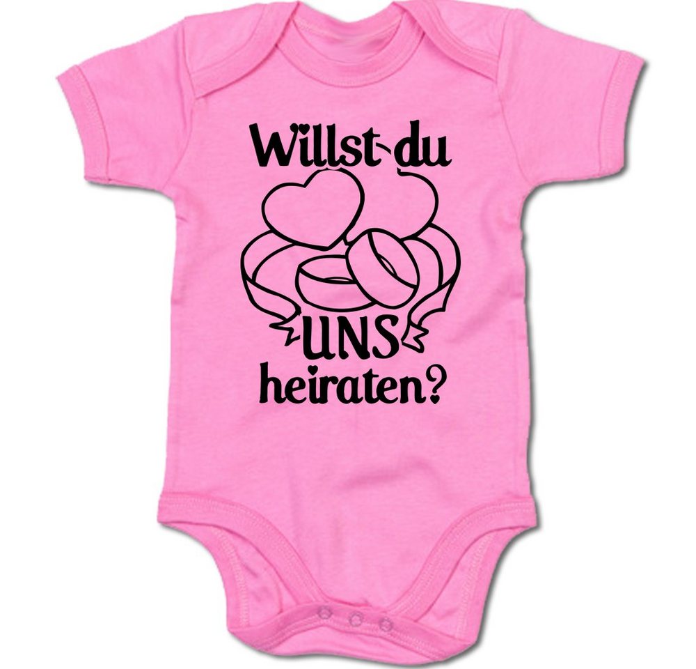 G-graphics Kurzarmbody Willst Du uns heiraten? Baby Body mit Spruch / Motiv / Aufdruck • als Heiratsantrag von G-graphics