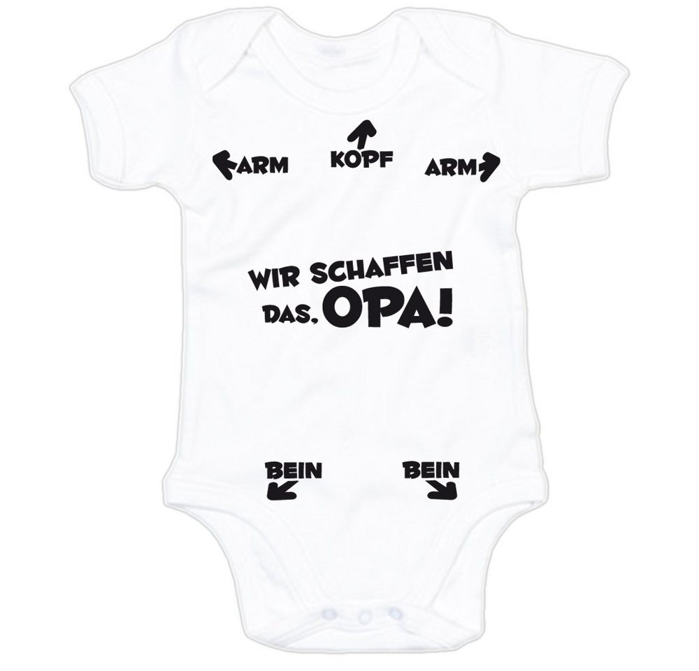 G-graphics Kurzarmbody Baby Body - Wir schaffen das, Opa! mit Spruch / Sprüche • Babykleidung • Geschenk zum Vatertag / zur Geburt / Taufe / Babyshower / Babyparty • Strampler von G-graphics