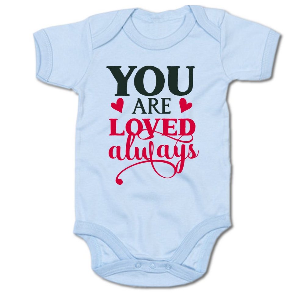 G-graphics Kurzarmbody You are loved always Baby Body mit Spruch / Motiv / Aufdruck • als Geschenk von G-graphics