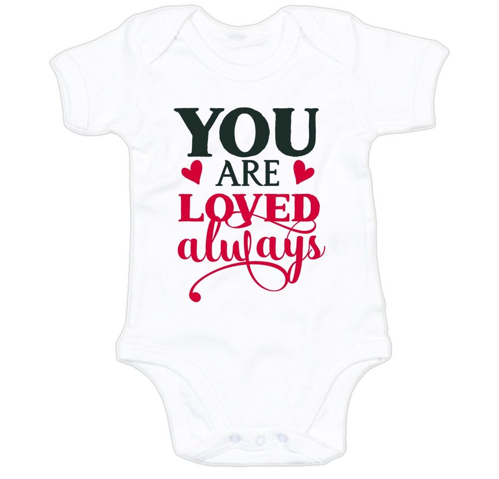 G-graphics Kurzarmbody Baby Body - You are loved always mit Spruch / Sprüche • Babykleidung • Geschenk zur Geburt / Taufe / Babyshower / Babyparty • Strampler von G-graphics