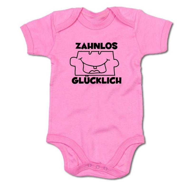 G-graphics Kurzarmbody Zahnlos glücklich Baby Body mit Spruch / Motiv / Aufdruck • zur Geburt / Babyparty von G-graphics