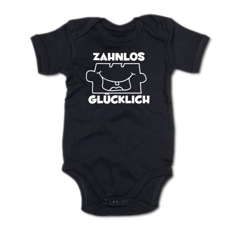 G-graphics Kurzarmbody Zahnlos glücklich Baby Body mit Spruch / Motiv / Aufdruck • zur Geburt / Babyparty von G-graphics