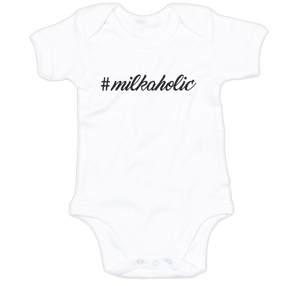 G-graphics Kurzarmbody Baby Body - #milkaholic mit Spruch / Sprüche • Babykleidung • Geschenk zur Geburt / Taufe / Babyshower / Babyparty • Strampler von G-graphics